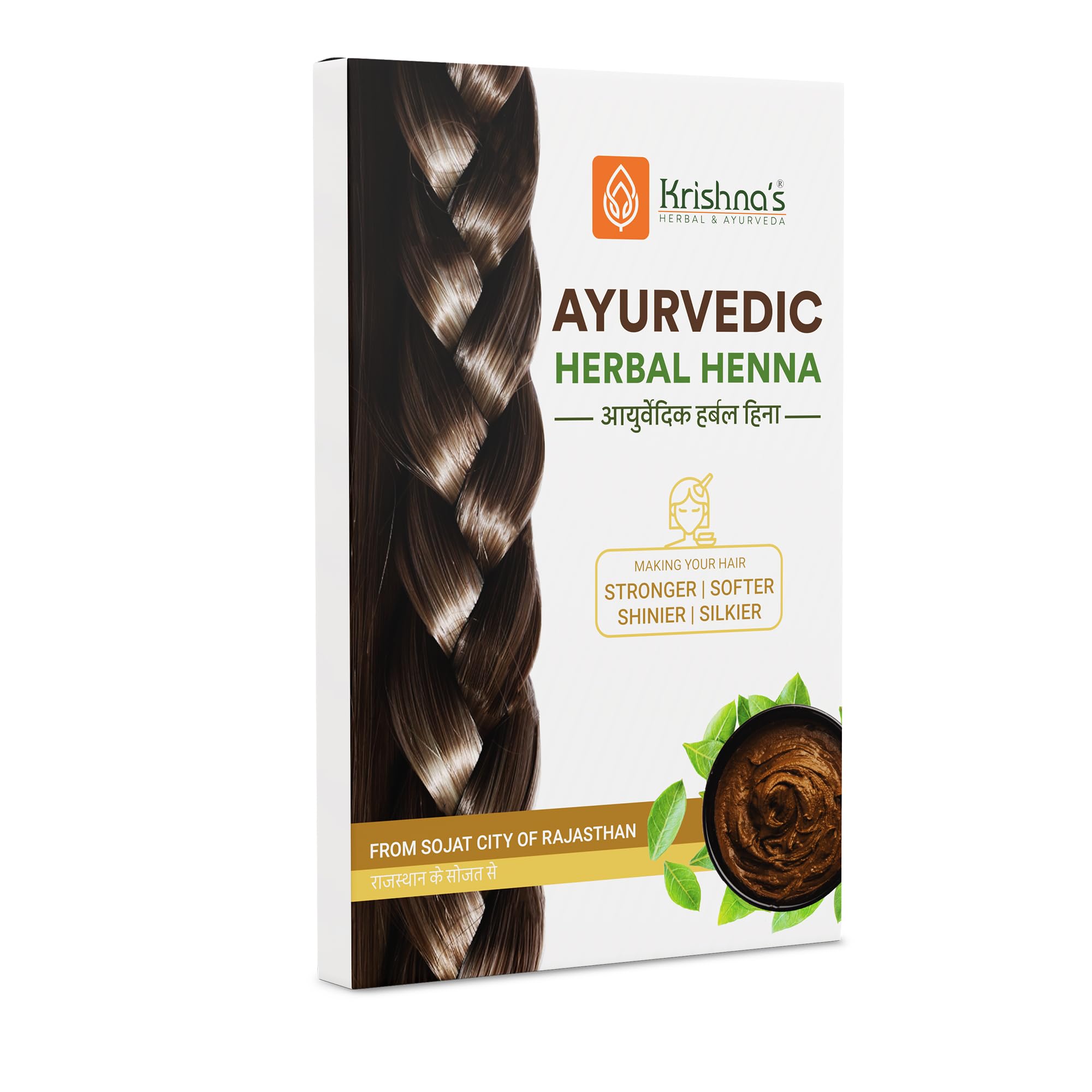 Krishna's Herbal Henna Powder - 150 g | Ayurvedic Henna Promotes hair growth | Herbs Natural Care From Nature Herbal Henna Powder-image-45