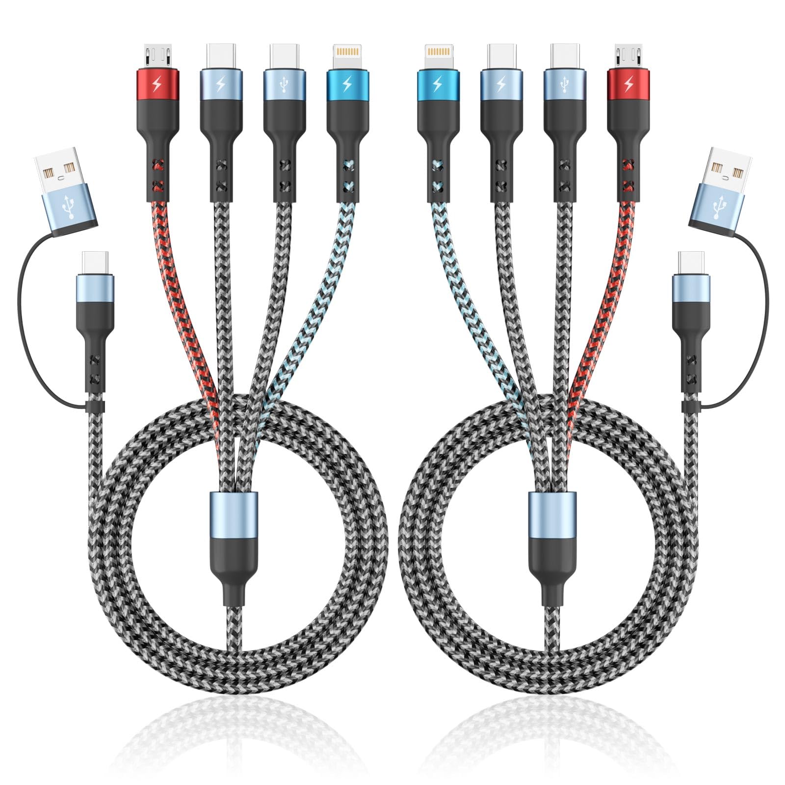 Cable USB 6 en 1 multipuerto con doble Tipo C y Lightning para iPhone 17 8