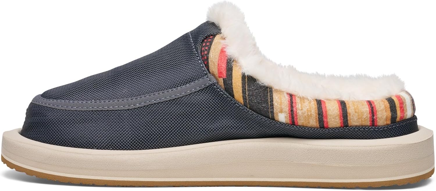 Sanuk Womens Donna Cozy Slippers | Yoga Mat Footbed | Cozy Faux Shearling Lined House Slippers