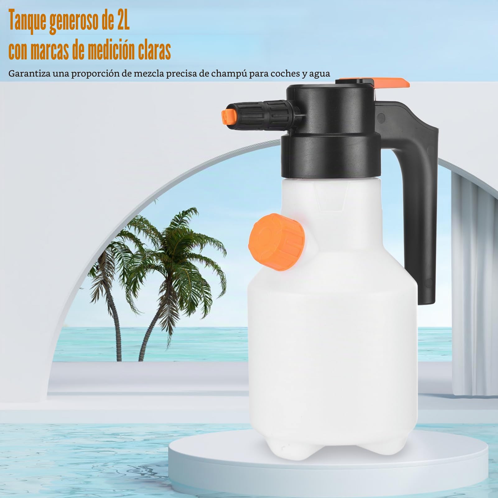 Dispensador de Espuma Eléctrico, capacidad de 2L - Juego de pistolas sin cable, movilidad con uso ligero y versátil para automóviles, detalles del hogar, limpieza de terrazas, incluye