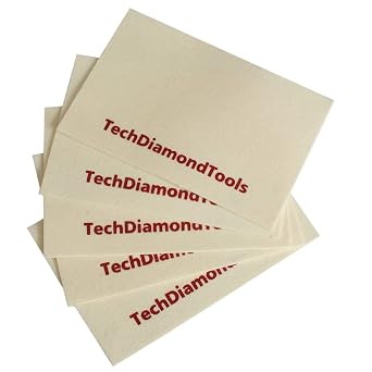 A Set of 5 Wool Cloths for Buffing or Polishing with TechDiamonTools Diamond Pastes