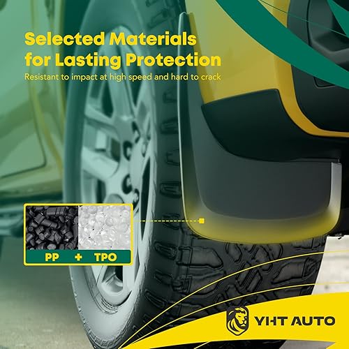 Miniatura 3 de YHTAUTO Juego de 4 protectores contra salpicaduras para Toyota Hilux (Vigo) 2008-2014, 4WD, delantero y trasero izquierdo derecho negro