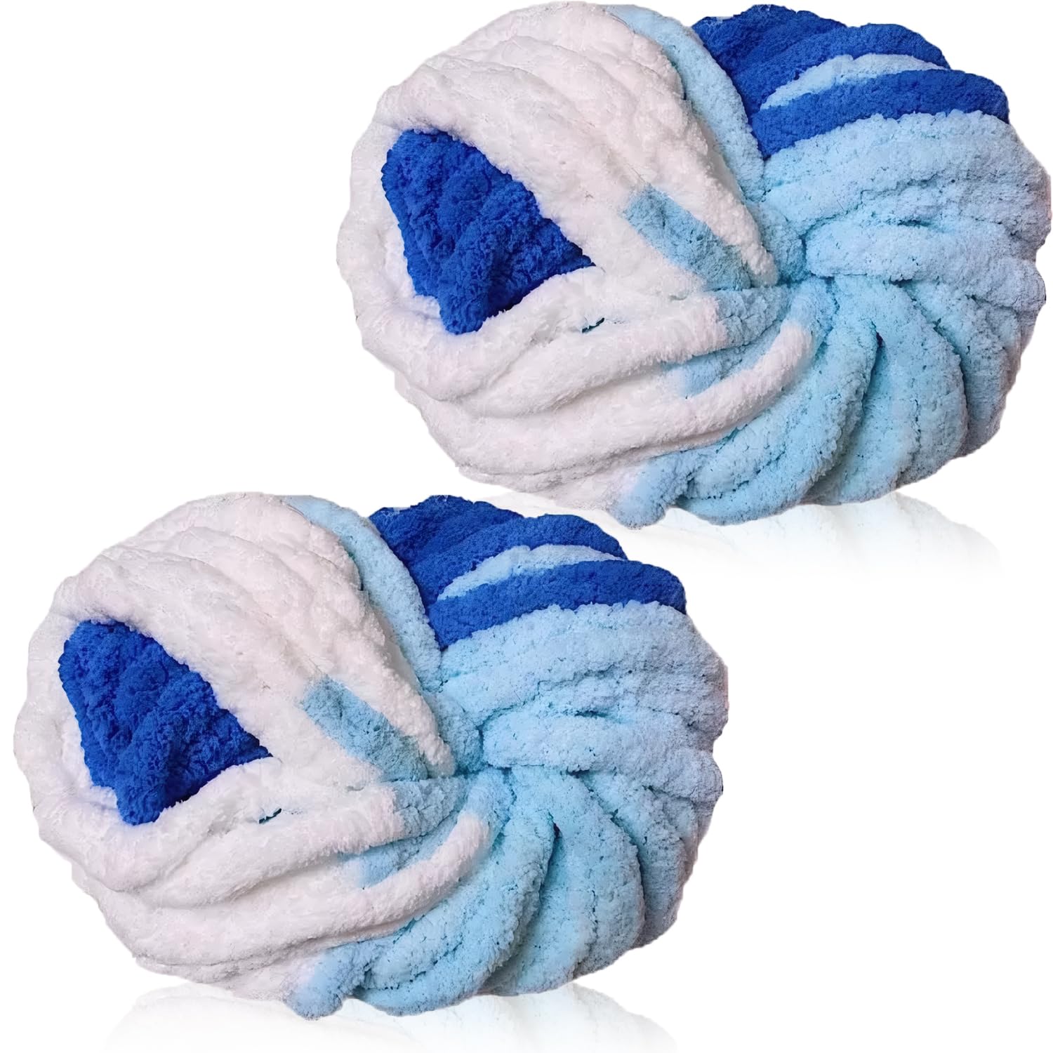 Chunky Knitting Wool 250g×2,Chenille Yarn for Crocheting&Knitting,Chunky Yarn for Crochet,Thick Wool for Blanket,Cushion,Pet Beds,Bags,Hats,Scarves