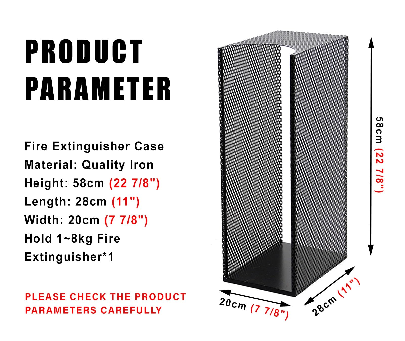 Extintor de incendios, Soporte de seguridad for extintor (caja individual, 1-8 kg, soporte de pared)