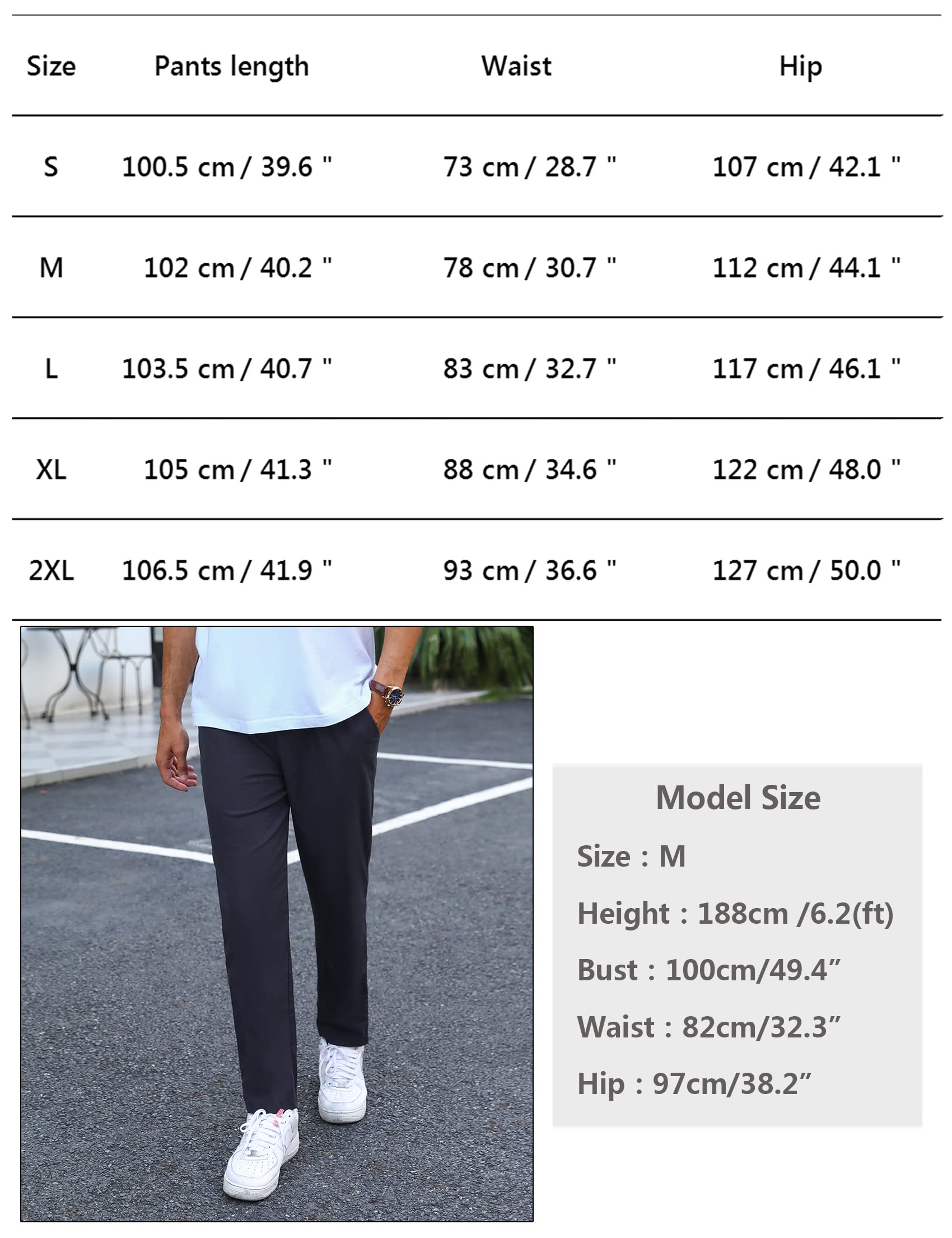 Sykooria Pantalones Hombre Casuales Lino y Algodón Pantalon Chandal Hombre Largo con Ajustable Cordón Pantalones Deportivos Hombres Cintura Elástica con Bolsillos — view 6
