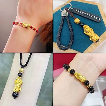 パピヨン　love+loyalty+luck Amazon.com: COLORFUL BLING Feng Shui Pixiu Bracelet - Pi Yao
