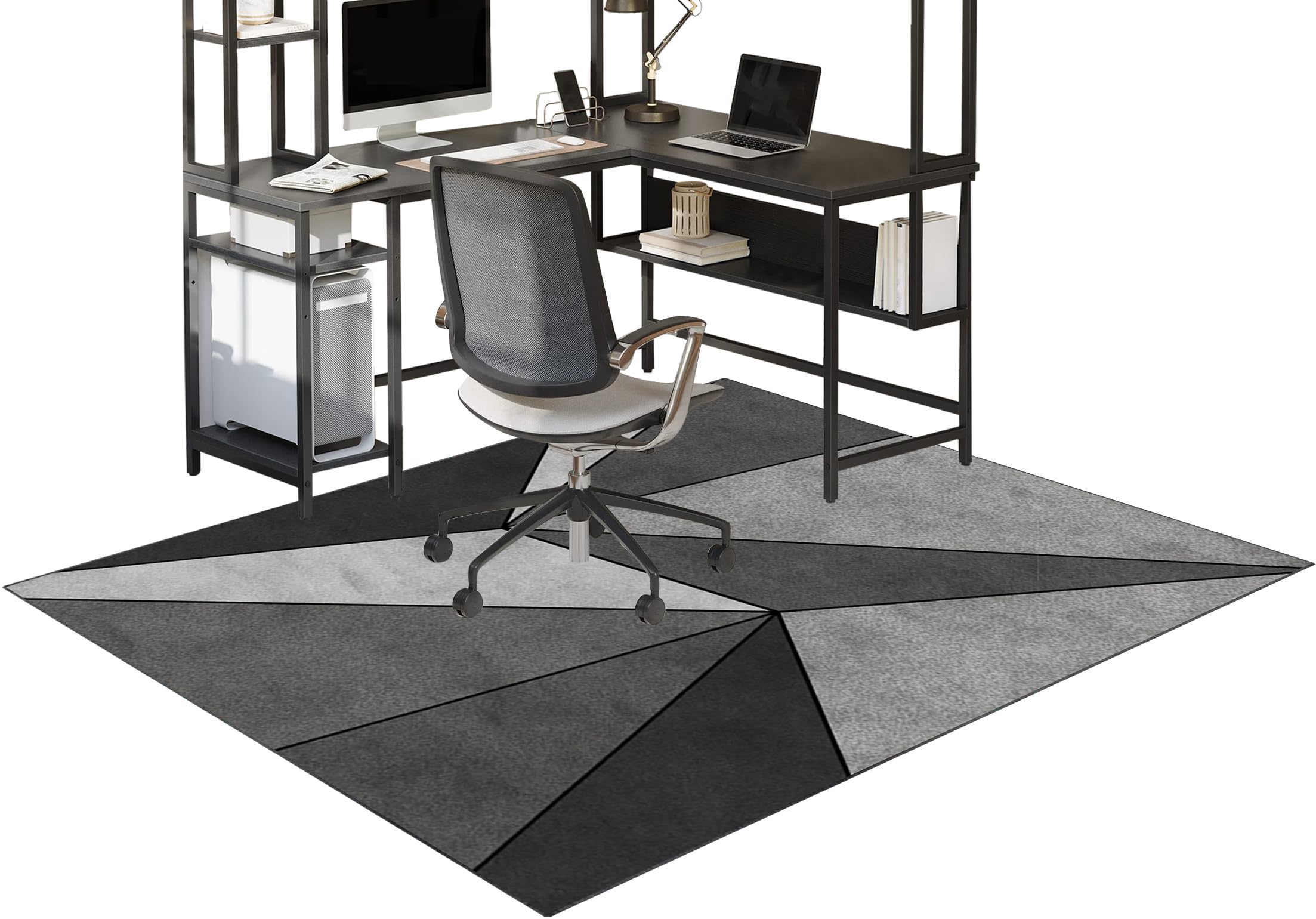 Fzamudng Office Chair Mat for Carpet, Heavy Duty Desk Chair Mat, Floor Protectors for Rolling Chairs, Computer Gaming Chair Mat, Non-slip Carpet Protector Chair Mat for Home and Office 70 x 110 cm