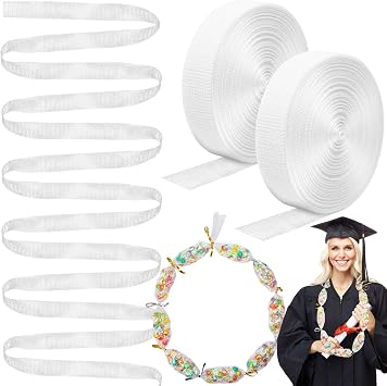 KQYSLXG 262 Ft Graduation Candy Lei Netting Tubing, 2 Rolls