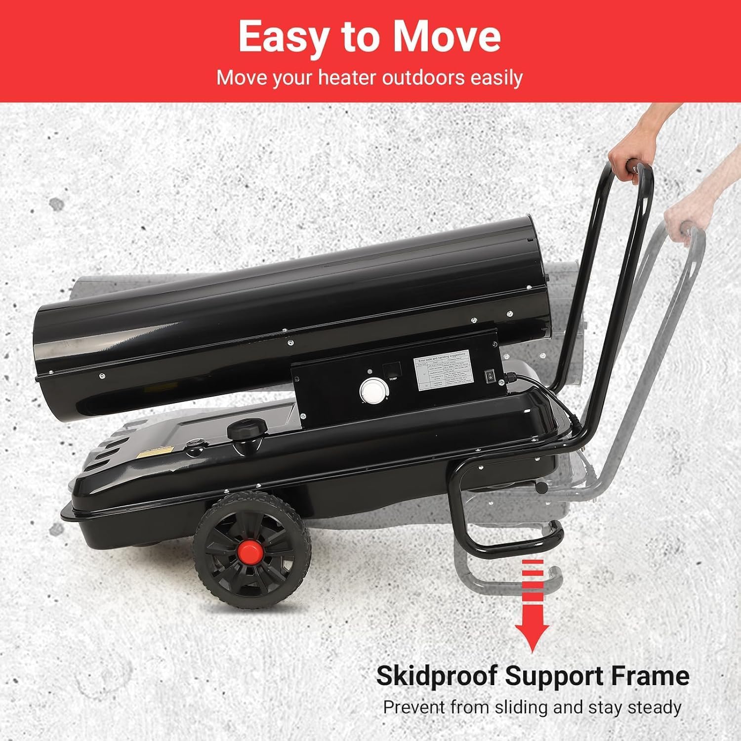 Diesel Heater, 30KW Air Kerosene Heater, 38L Kerosene Heater with Thermostat Control, Portable Air Heater for Workshops, Industrial Environments, Garage, Farm, Indoor and Outdoor Spaces