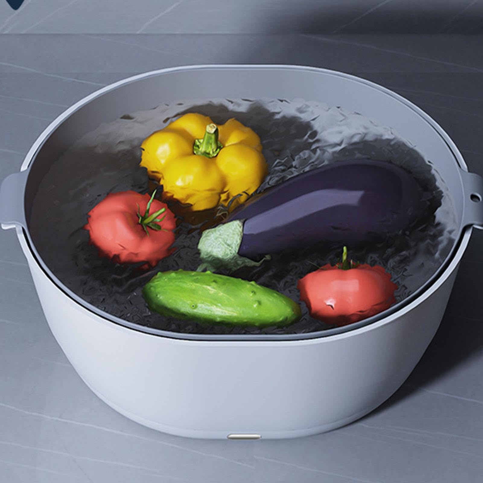 Lavadora de Verduras Dispositivo Automático Impermeable de Doble Capa