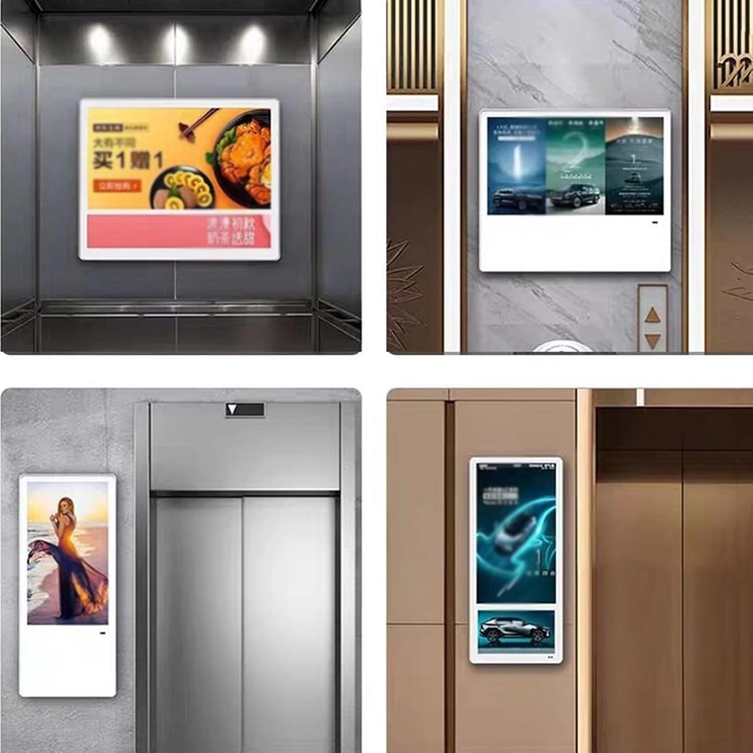 Pantalla de señalización digital para publicidad en red, reproductor LCD montado en la pared de alta definición para vestíbulos de edificios