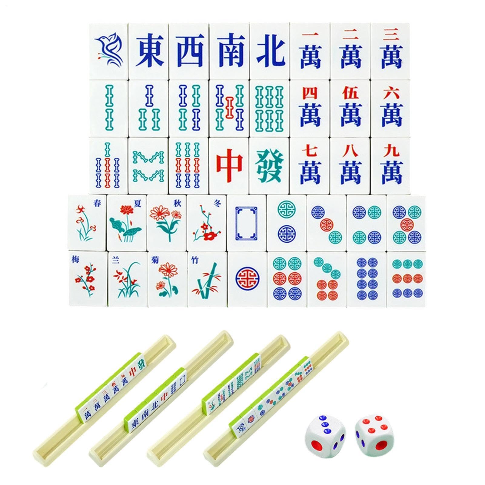 Mahjong Game Set Portatile Divertente Mahjong per Famiglia
