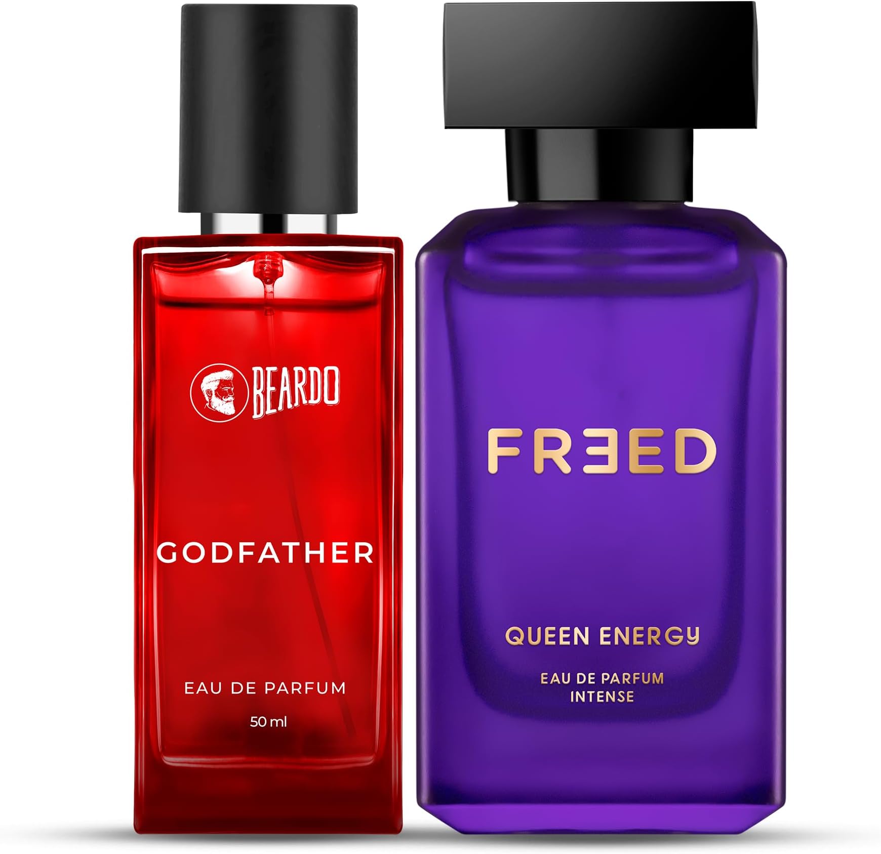 Beardo Godfather Perfume & Freed Queen Energy Liquid Perfume Edp (Set Of 2) For Unisex, Gift For Anniversary, Wedding, Brother, Friends, 80ml - Fresh