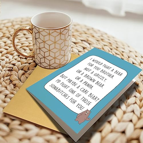 Miniatura 6 de Tarjeta de cumpleaños divertida para hermano de Chenive, tarjeta de cumpleaños para hermano, tarjeta de cumpleaños para hermano, Tarjeta de