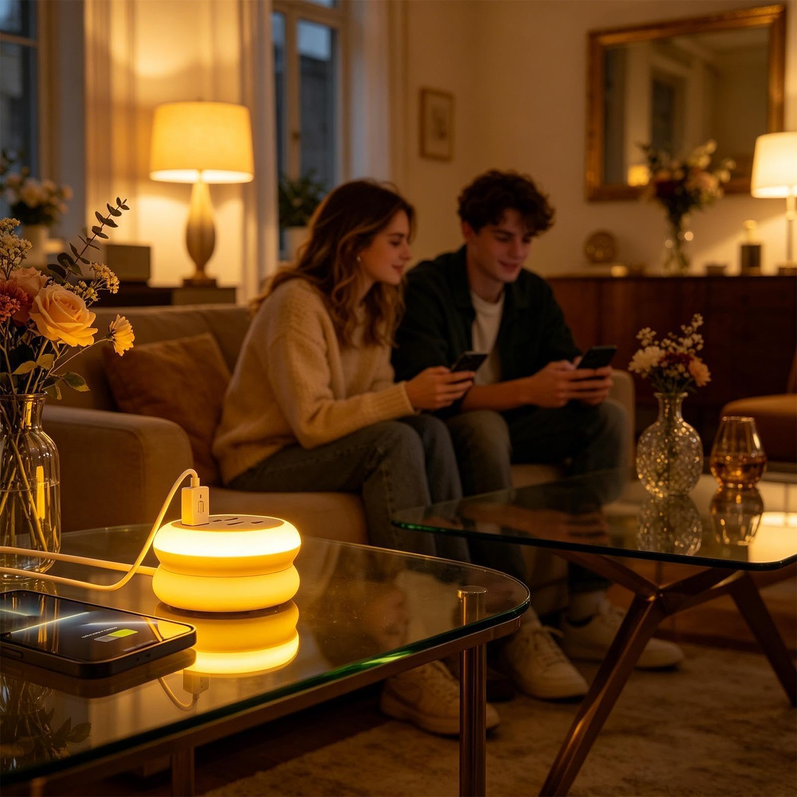 Station de charge multiple USB réglable, rétractable et portable avec
