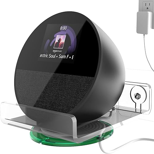 Hecho para soporte de pared de estante de altavoz pequeño, gestión de cables integrada, para Echo Pop (versión 2023), Echo Dot 3rd, Echo Dot 4th,