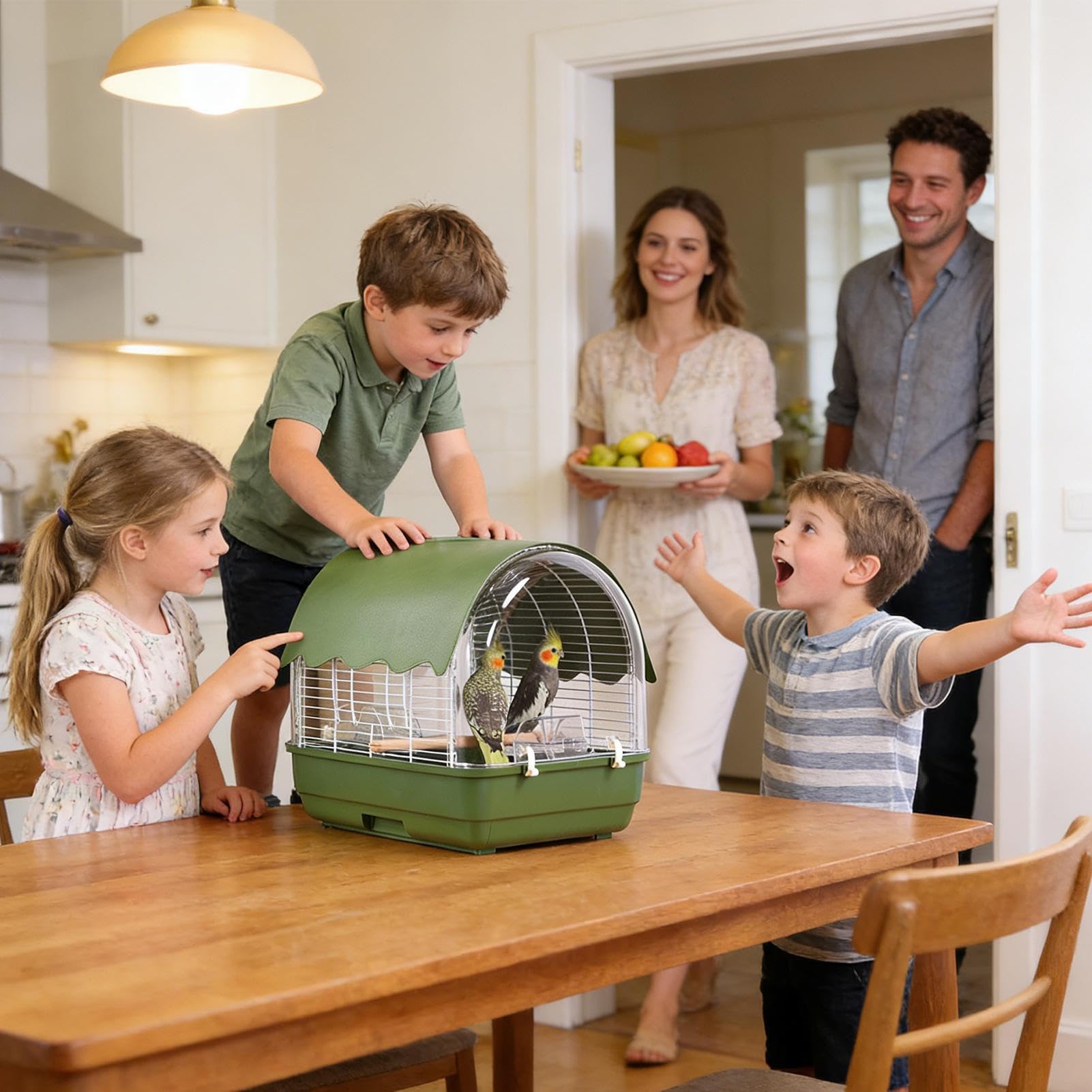Jaula Para Pájaros Portátil Transportín Portátil De Aves Con Asa | Jaula De Transporte Para Periquitos Para En Balcón, Interior, Exterior, Parque, Cotorras, Ninfas, Canarios, Agapornis Y