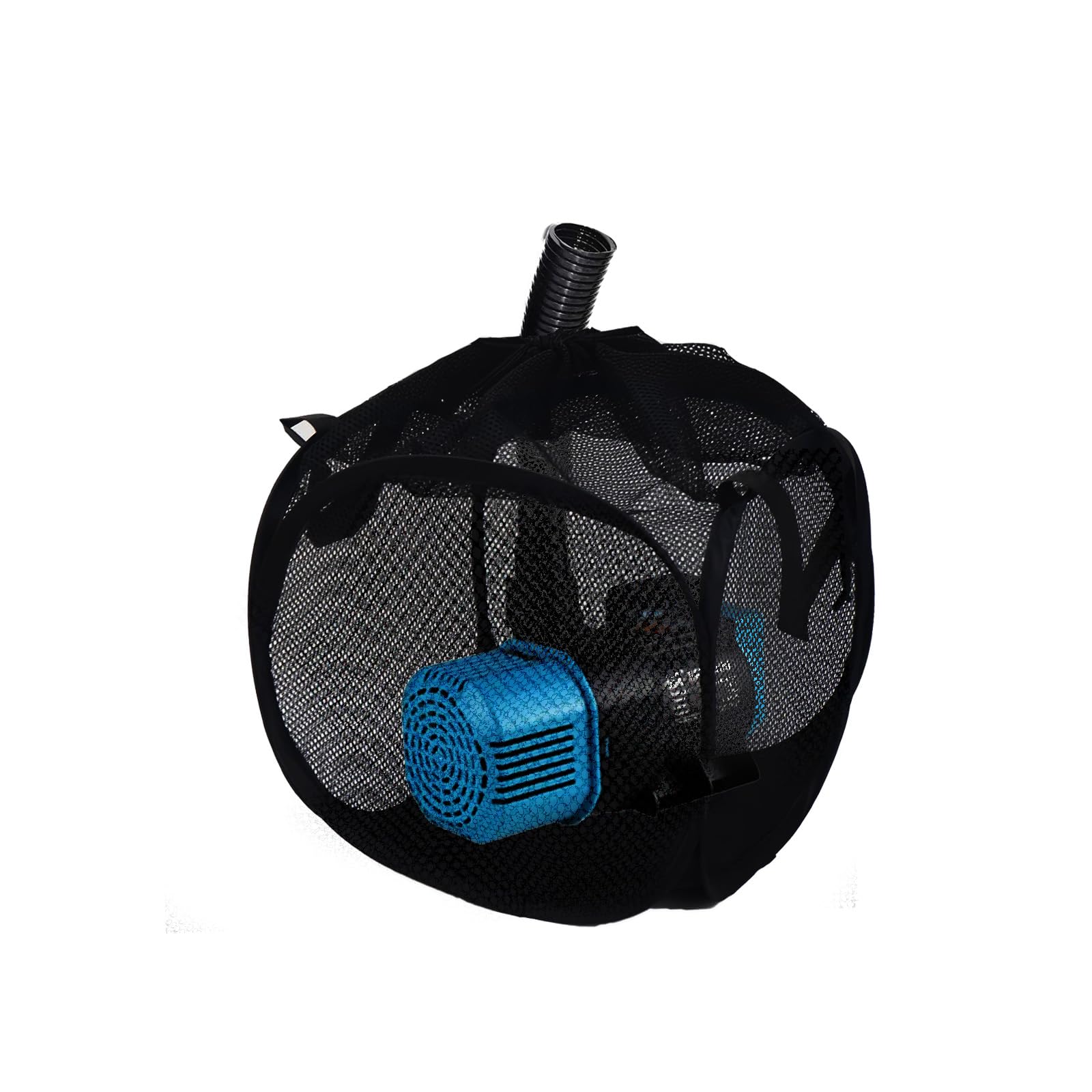 XOTTI 12 Inch Pop Up Pond Pump Filter Bag, Anti-Clogging Cube Black Filter Media Box, Metal Frame Mesh Pump Barrier Bag for Outdoor Water Fish Pond Swimming Pool Fountain