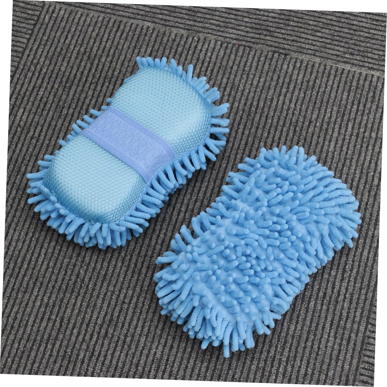 Mipcase 6 Piezas Guantes de Lavado para Coche de Microfibra Ultrasuave Absorbentes y Delicados para Limpiar Tapicería y Carrocería Unidades Azul Multifuncional Vehículos y Hogar