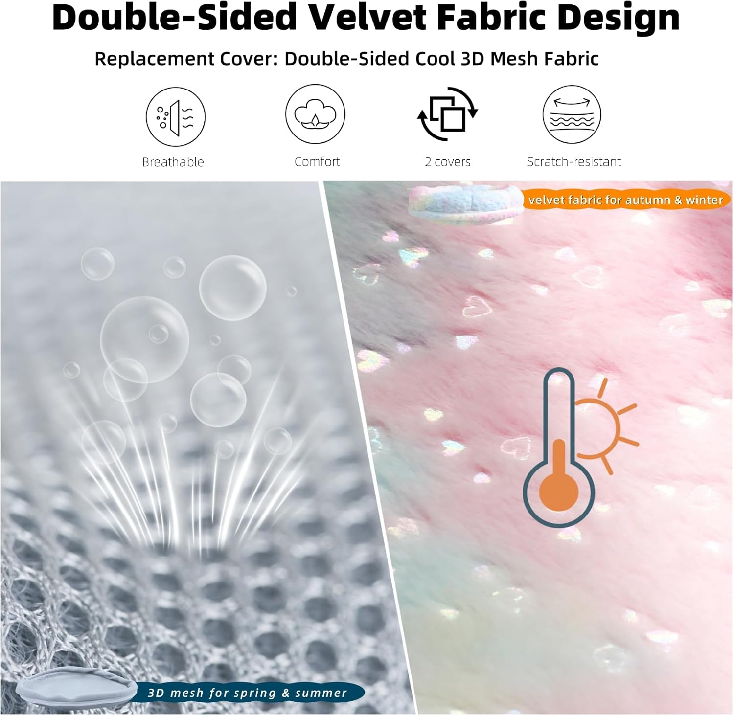 Cat Desk Bed, Cat Perch for Home Office, 360°Rotating & Adjustable Shelf, Removable Comfortable Soft Pet Nest Bed, Modern Unique Kitten Furniture Attachment for Game Tables (Gradient)