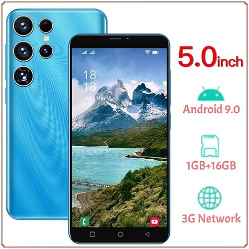 Miniatura 2 de Teléfono móvil barato, pantalla HD de 5.0 pulgadas, sistema operativo Android 9.0, 16 GB ROM (SD a 128 GB), cámaras duales Dual SIM, Face ID