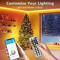 Vista 2 de DAYBETTER LED Strip Lights 110ft, Smart Lighting Strips with App Remote Control, RGB Music Sync Color Changing Lights for Bedroom Kitchen Party Home