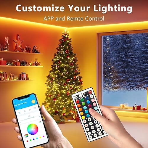 Miniatura 2 de DAYBETTER LED Strip Lights 110ft, Smart Lighting Strips with App Remote Control, RGB Music Sync Color Changing Lights for Bedroom Kitchen Party Home