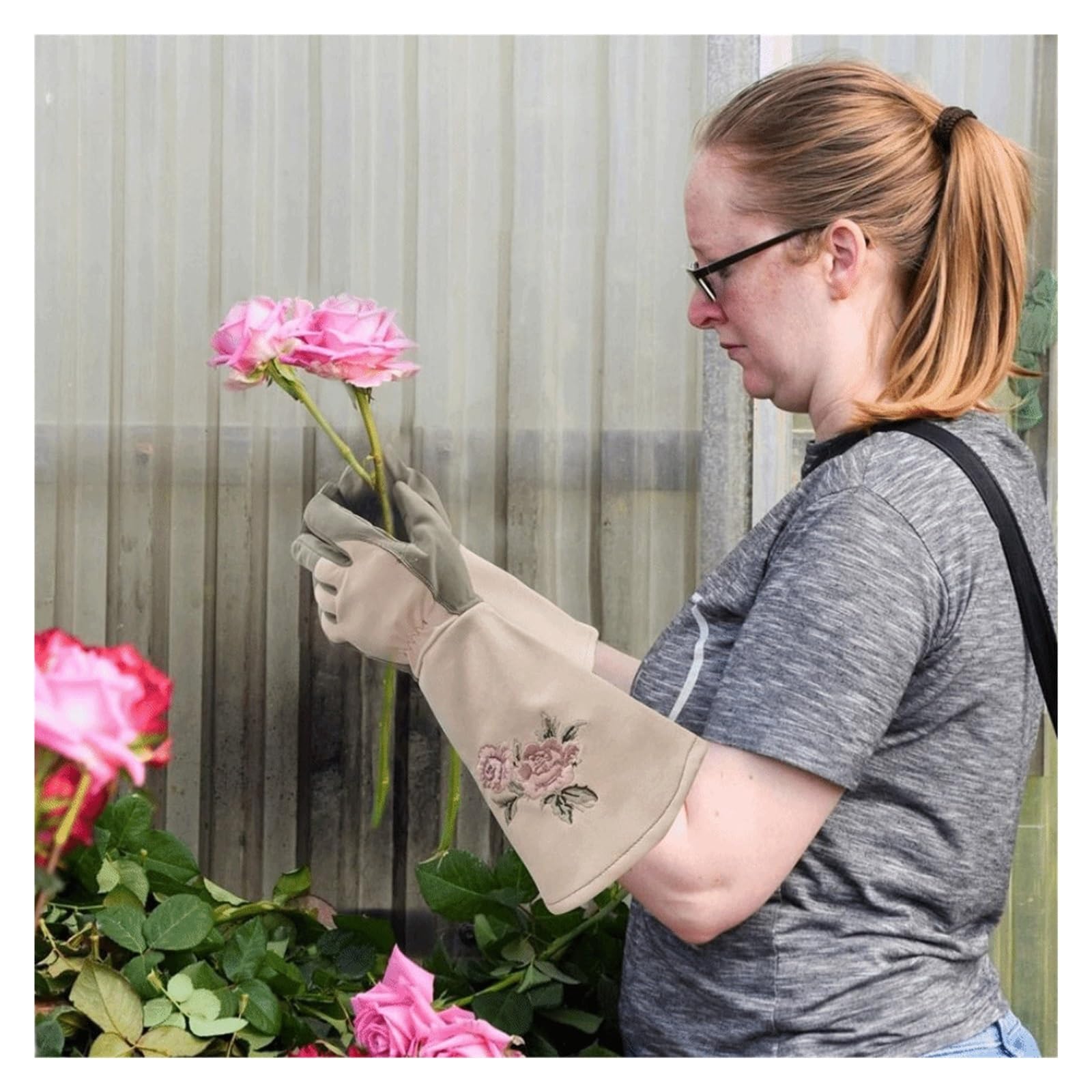 1 par de guantes jardinería Para La Jardinería De Exterior