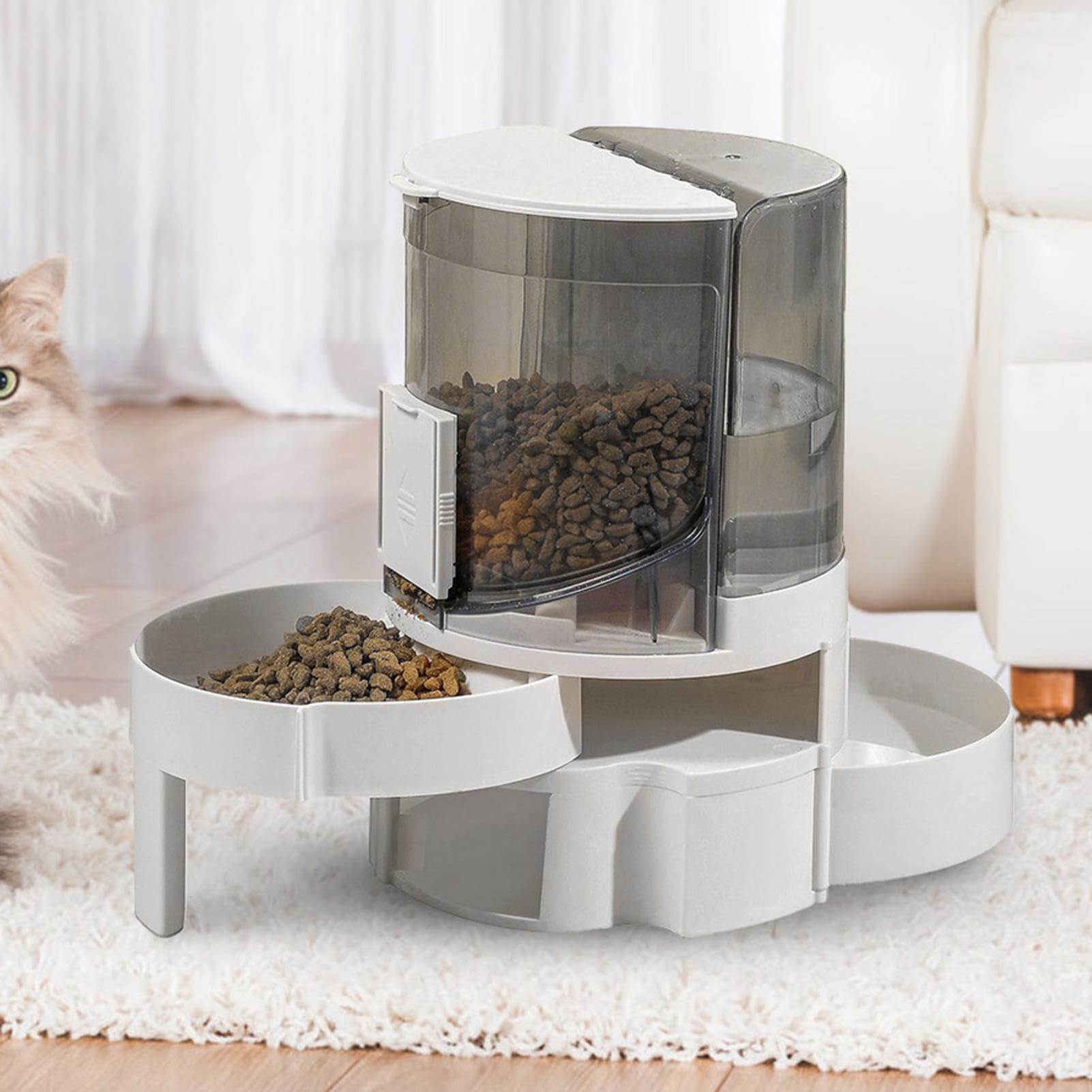 Comedero automático para Gatos， Dispensador de Agua y Comida for Gatos, Bebedero automático for Perros - Comedero 2 en 1 | Recarga automática, comedero for Mascotas