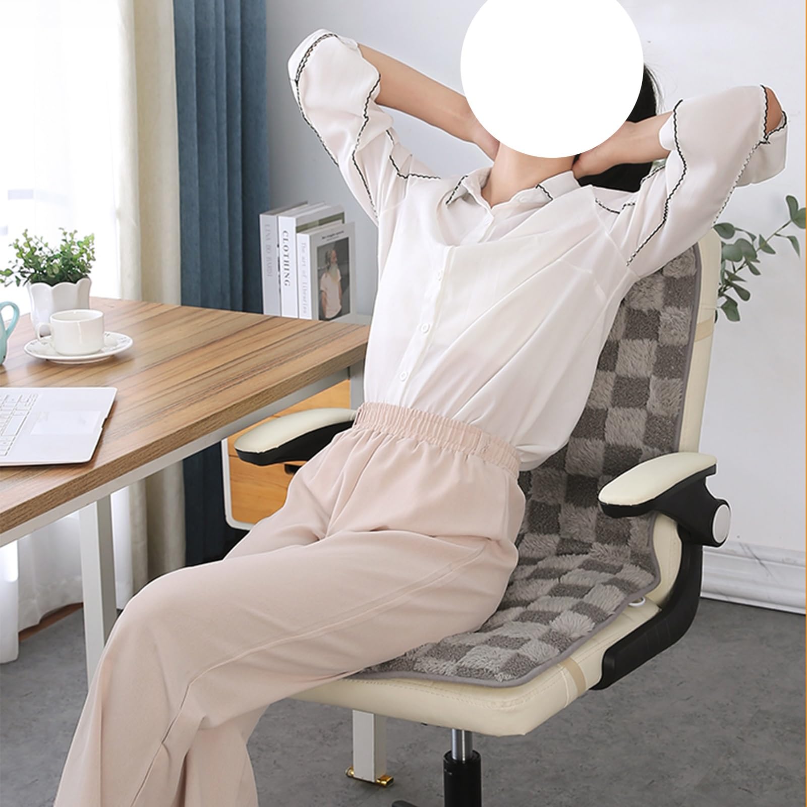 Almohadilla Electrica para Silla de Oficina, Esterilla Electrica con 9 Niveles de Calor y Temporizador, Esterilla Calor para Silla de Oficina(Gray)