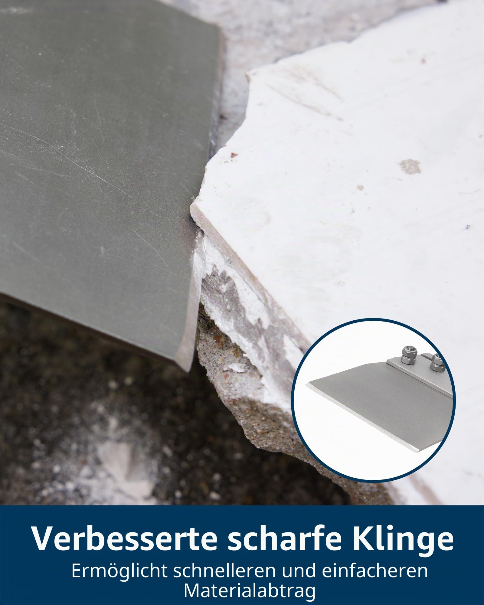 Firecore SDS Max Spachtelmeißel mit Ersatzklingen, Boden-Schaber SDS Max, 635mm×150mm, Spachtel werkzeug für Vinylböden,Böden, Fugenmörtel, Linoleum und Betonmörtel