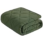NTBAY Down Alternative Toddler Comforter, Lightweight and Warm Solid Color Baby Crib Quilted Blanket, 39x47 inches, Olive Green