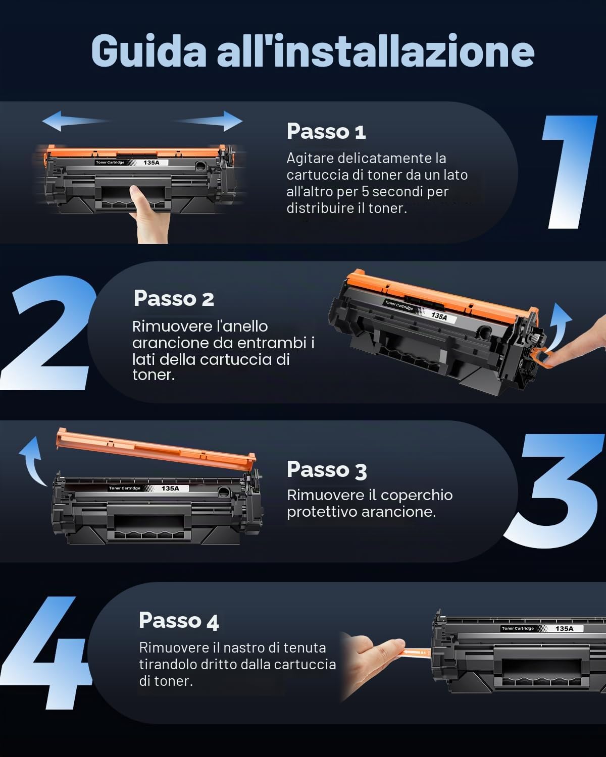 Kuva Toner 135A W1350A (MIT CHIP) compatibile con HP 135A 135X W135X compatibile con Laserjet MFP M234dw M234sdw M234sdn M234dwn M209dw M209dwn M234 M209 (2 nero)