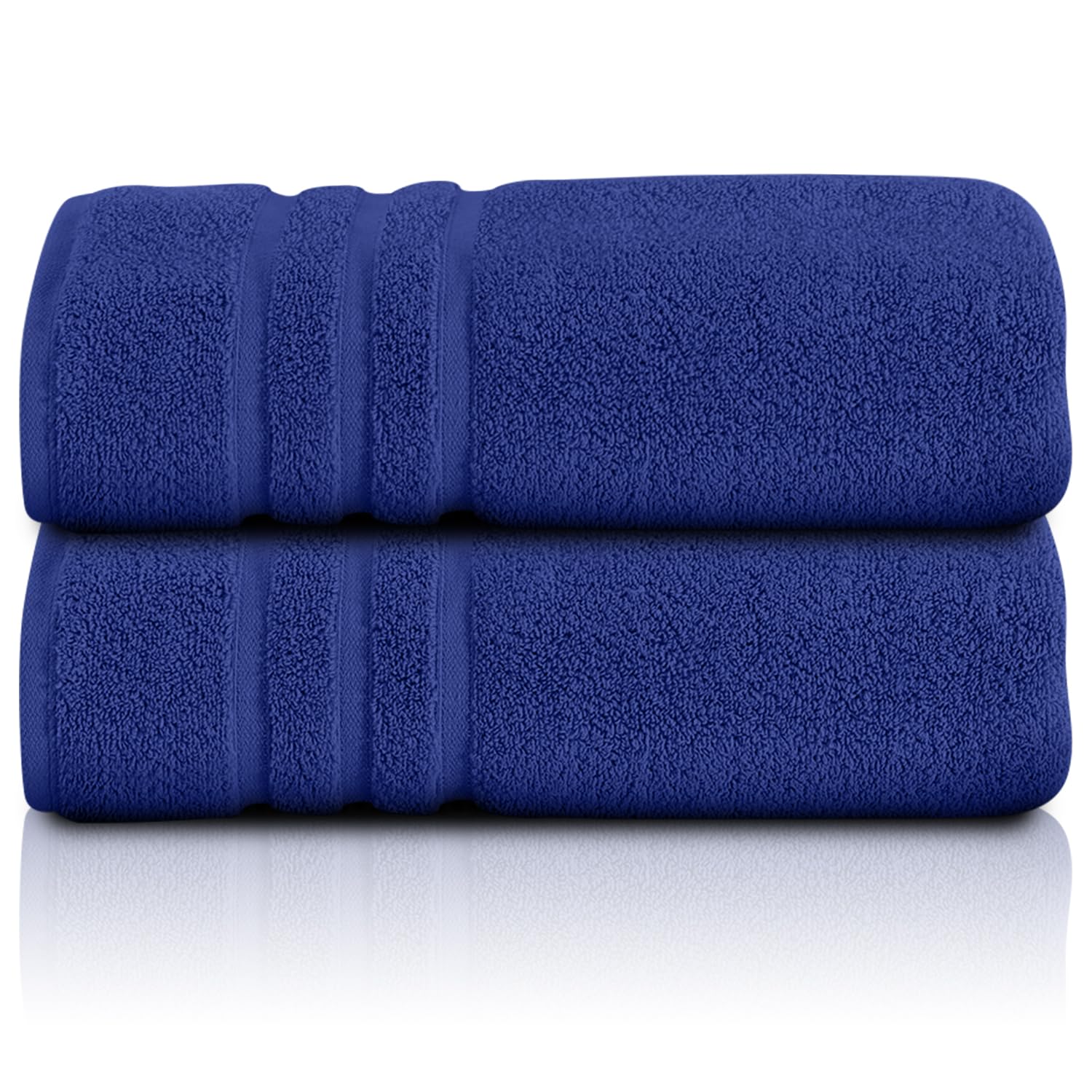GC GAVENO CAVAILIA Large Bath Sheet (100x180 Cm) - 100% Egyptian Cotton Extra Large Towels Jumbo Bath Sheet - 2 Pack Highly Absorbent Towel Set - Hotel Quality Big Towels, Blue