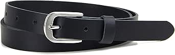 Frentree Cintura in pelle Made in Germany, per uomo e donna, larghezza 3 cm, colore: nero