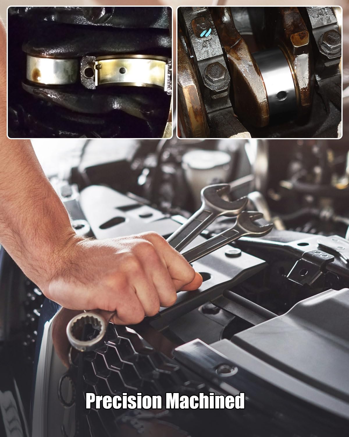 Rod and Main Bearing Kit Fit for Chevy LS LS1 LS3 V8 4.8 5.3 5.7 6.0 6.2L Engine 1997-2013 Some Models, Main Bearings Set Replace MS2199P MB5293SI, Rod Bearings Set Replace CB-663P CR807SI