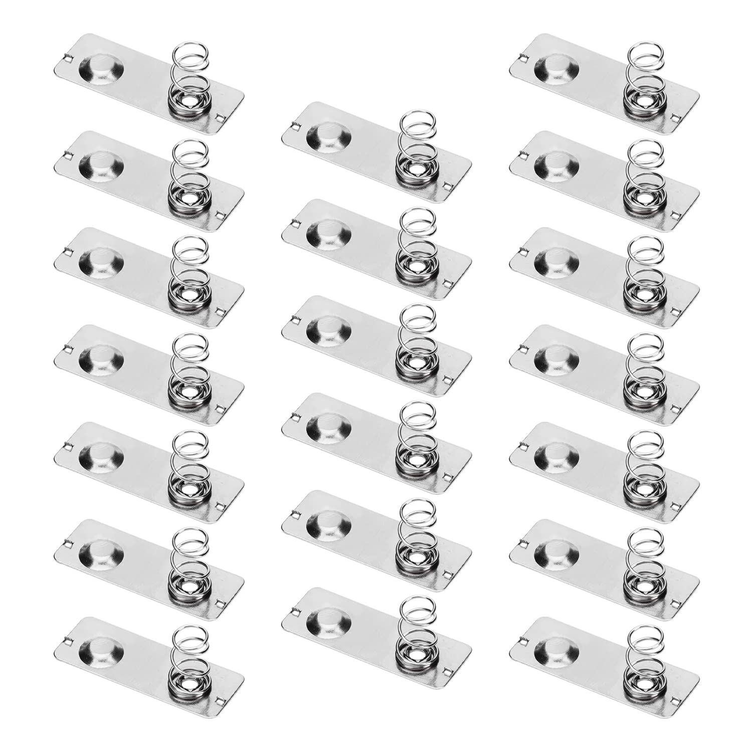 Heyiarbeit 50pcs AA Battery Spring Plate AA Battery Positive Negative Conversion Spring Contact Nickeling Plate 29mmx11mm