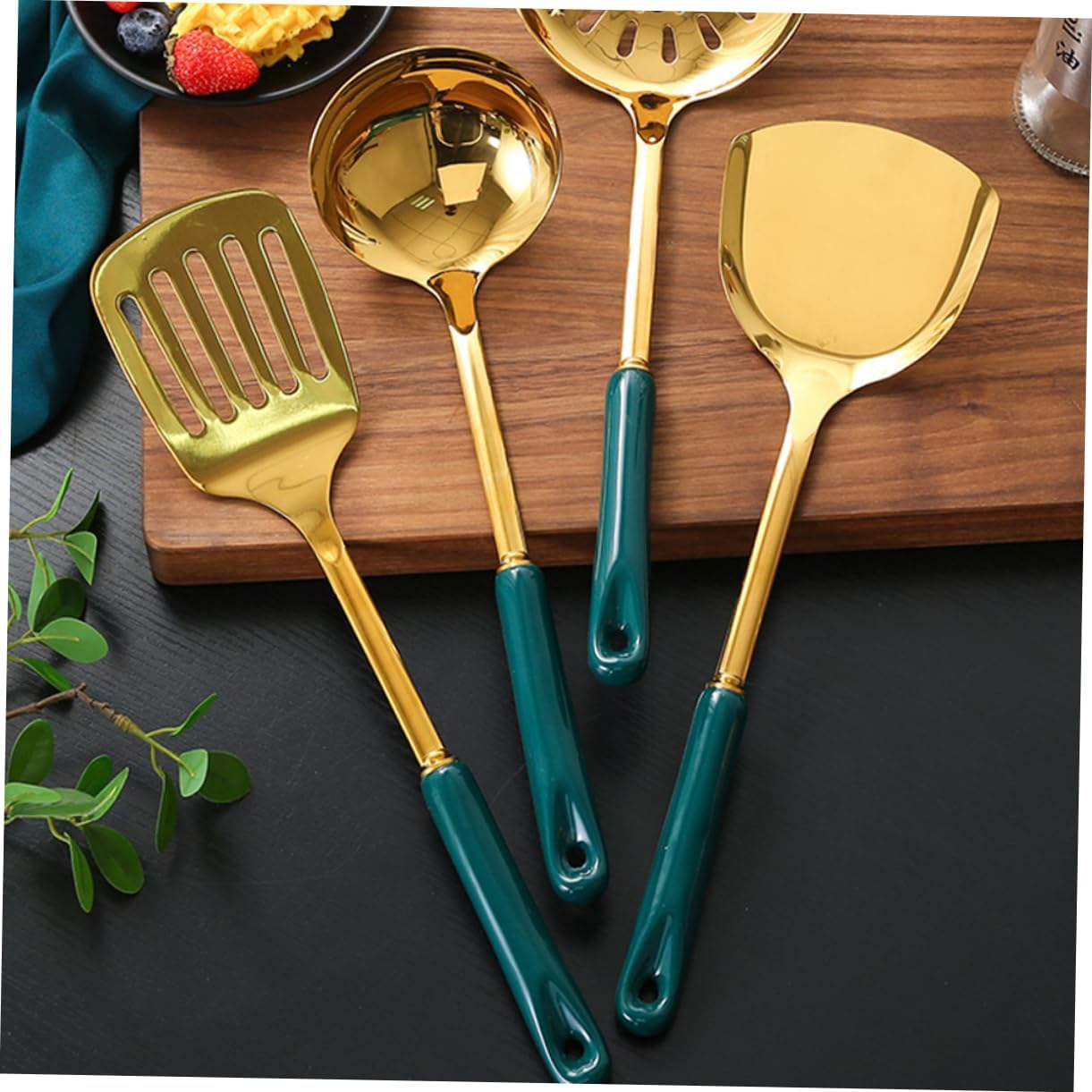 Mikinona Stainless Steel Kitchenware Kitchen Cookware Matte Silverware Utensils for Home