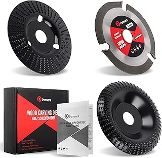 Upgraded Angle Grinder Wood Carving Disc Grinding Wheel, Wood Grinder Shaping Disc Tools for Angle Grinder 4 1/2 Inch 7/8 Arbor, Stump Grinder Attachments for Wood Cutting Sanding Polishing