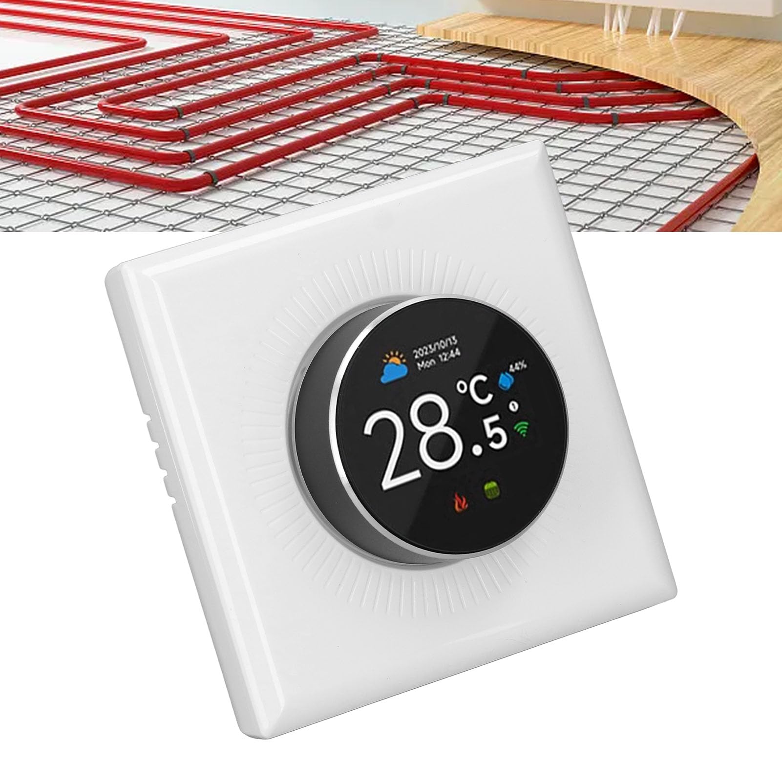 KIMISS Termostato Inteligente WiFi para Calefacción Eléctrica y Control de Voz: Controlador de Temperatura Programable con Pantalla LED y Ajuste de Las Perillas