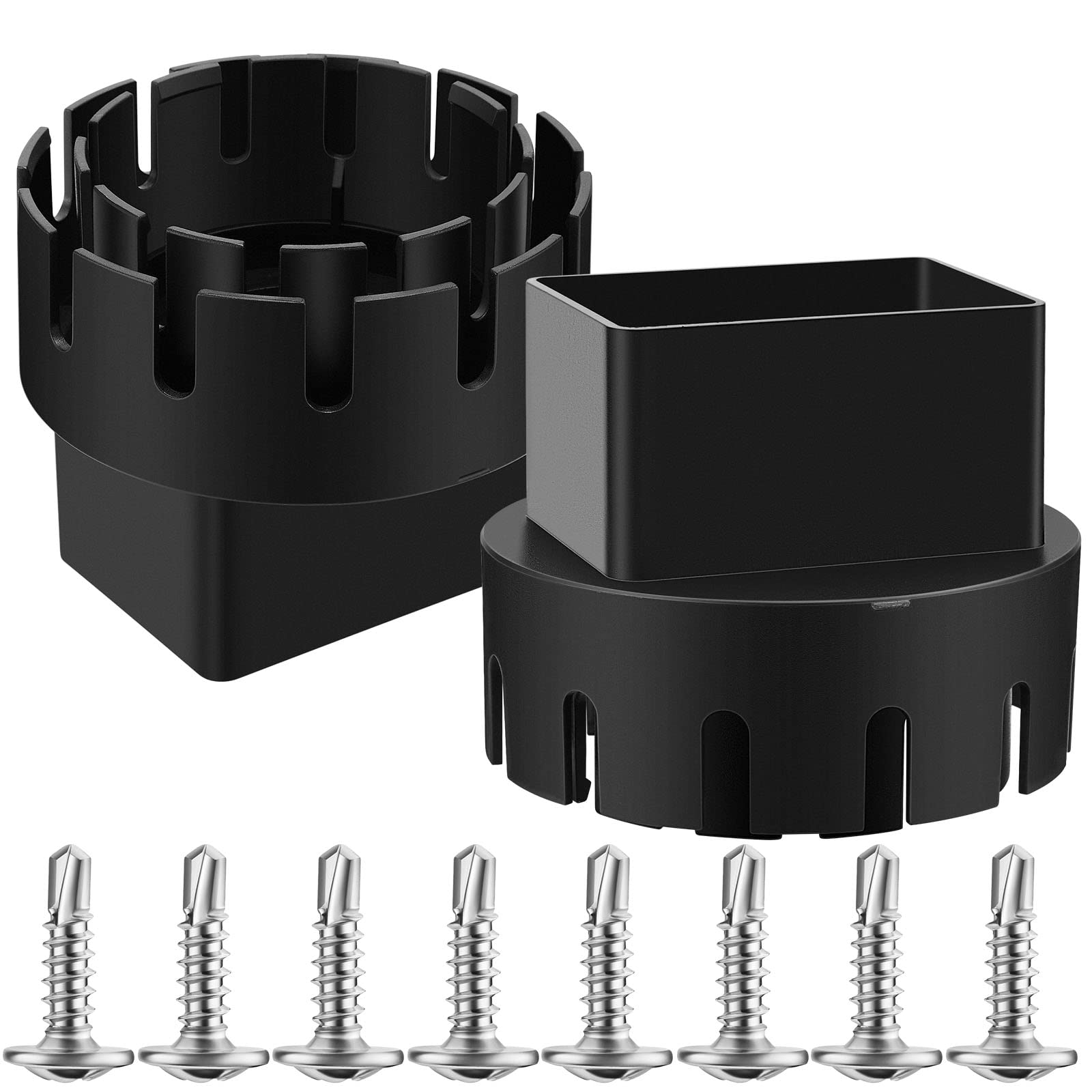 Buy 2 Pieces Rain Gutter Downspout Adapter Downspout Extension Adapter