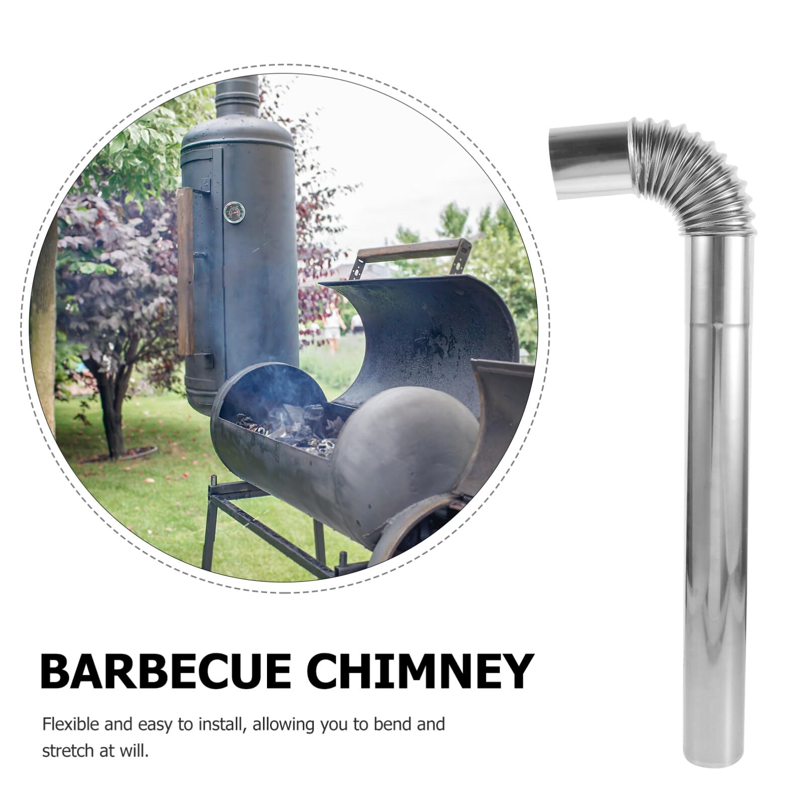 Yardwe 1set Flexible Stainless Steel Chimney Flue For Stove Elbow For  Kitchen Ventilation And High-temperature Applications, image size:1603x1603