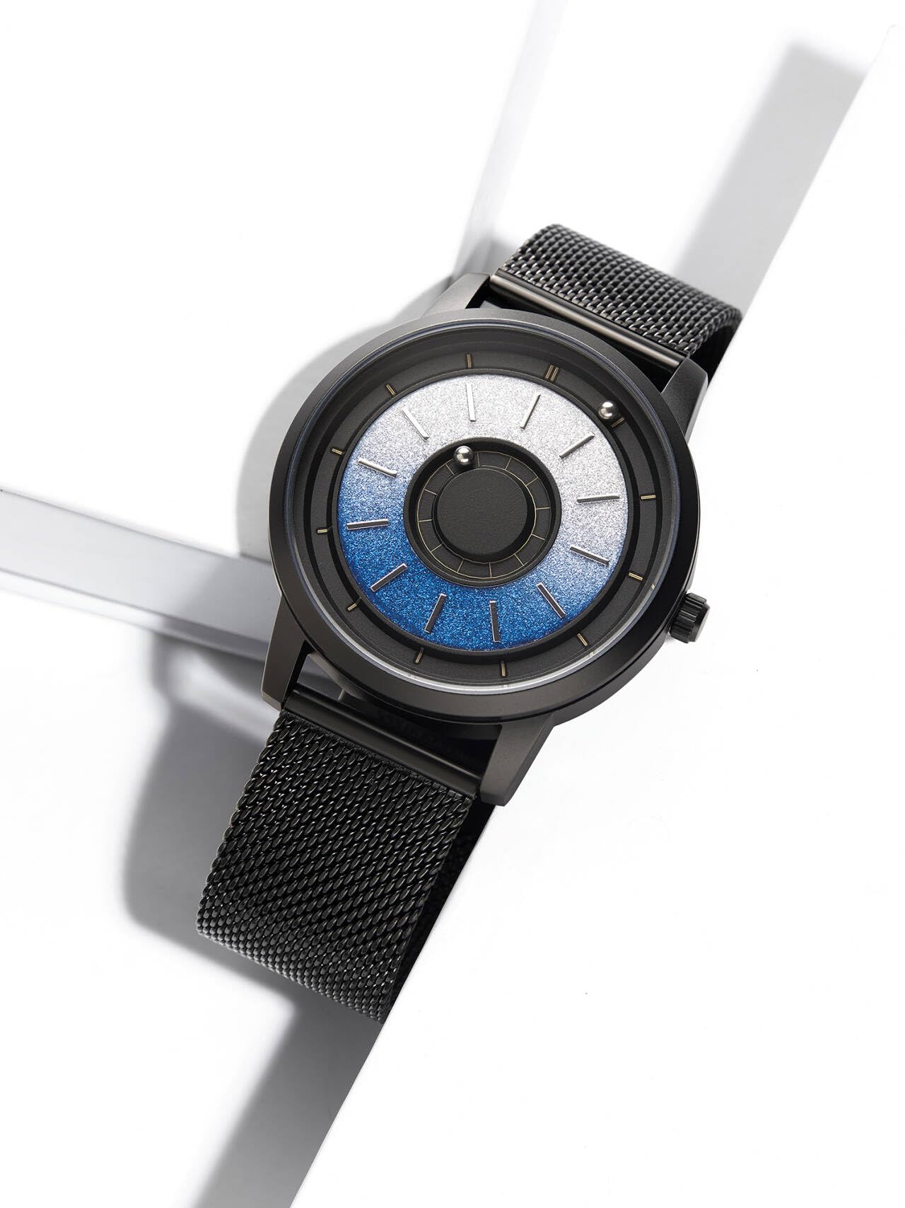 EUTOUR Orologio Uomo Magnetico Moda Semplice Cuscinetto a Sfera Quarzo Orologi da Polso da Uomo con Cinturino in Acciaio Inossidabile 40mm