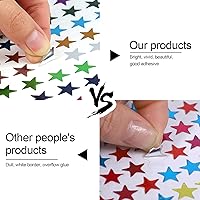 Vista 3 de Calcomanías metálicas de estrellas, 2520 piezas, estrellas de papel metálico de 0.6 pulgadas para recompensas de niños y tabla de comportamiento