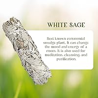 Vista 3 de MECKA Barras de salvia blanca (paquete de 3) Paquetes de salvia premium al por mayor a granel Quema para manchas y limpieza de energía negativa