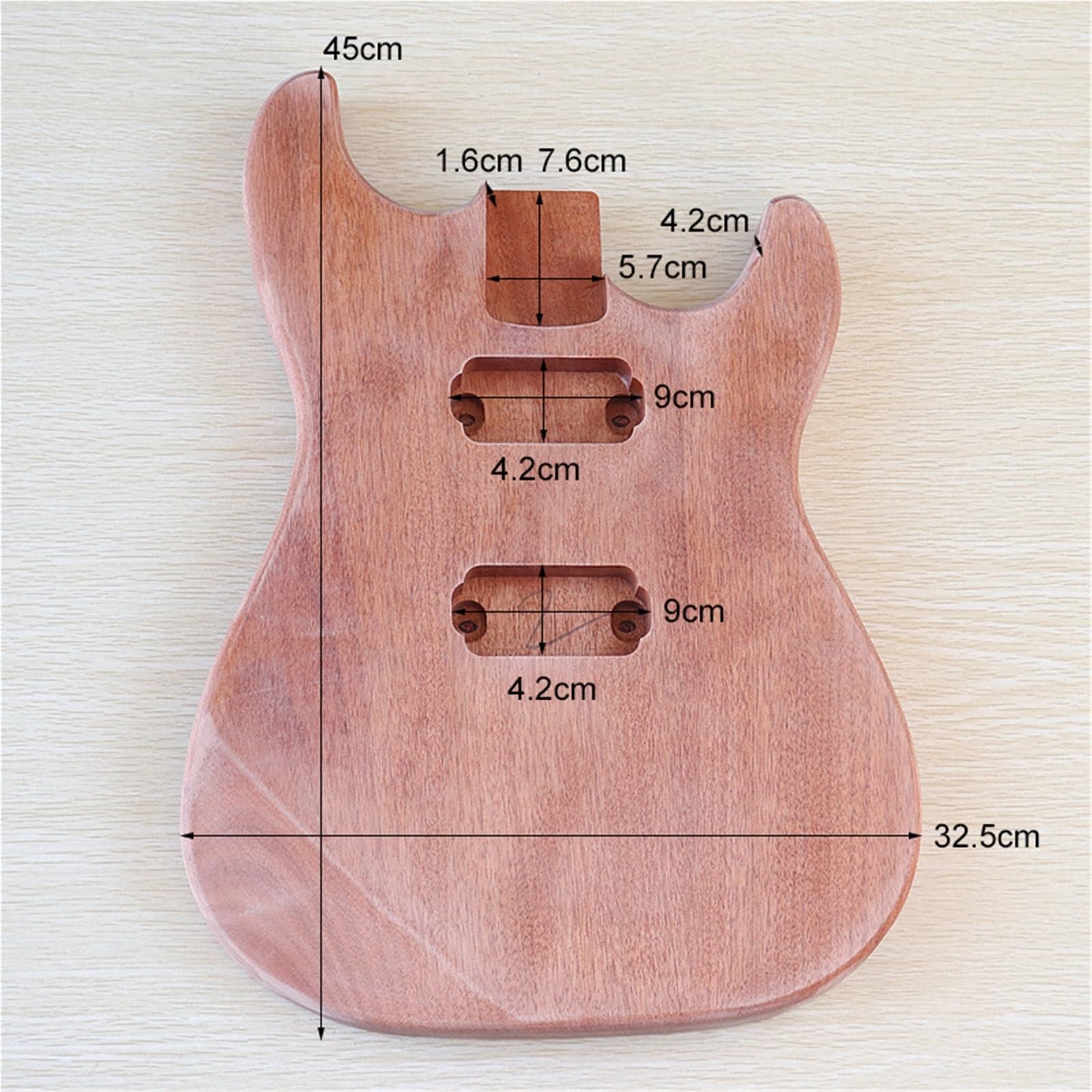 Guitar Body Kit Okoume Wood Original Color Electric Guitar Body DIY Modification Accessories