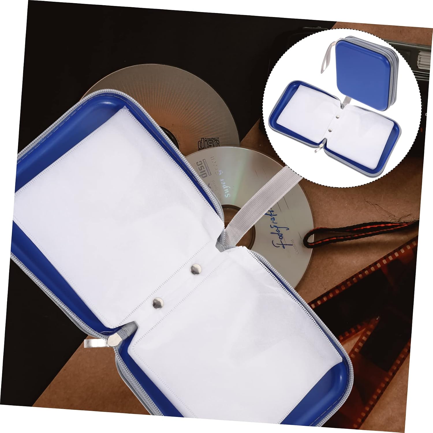 2pcs Capacity Cd DVD Storage Bag Pouch Carrying Case for Media Cd Holder Portable Case Zipper Closure Fashionable Design