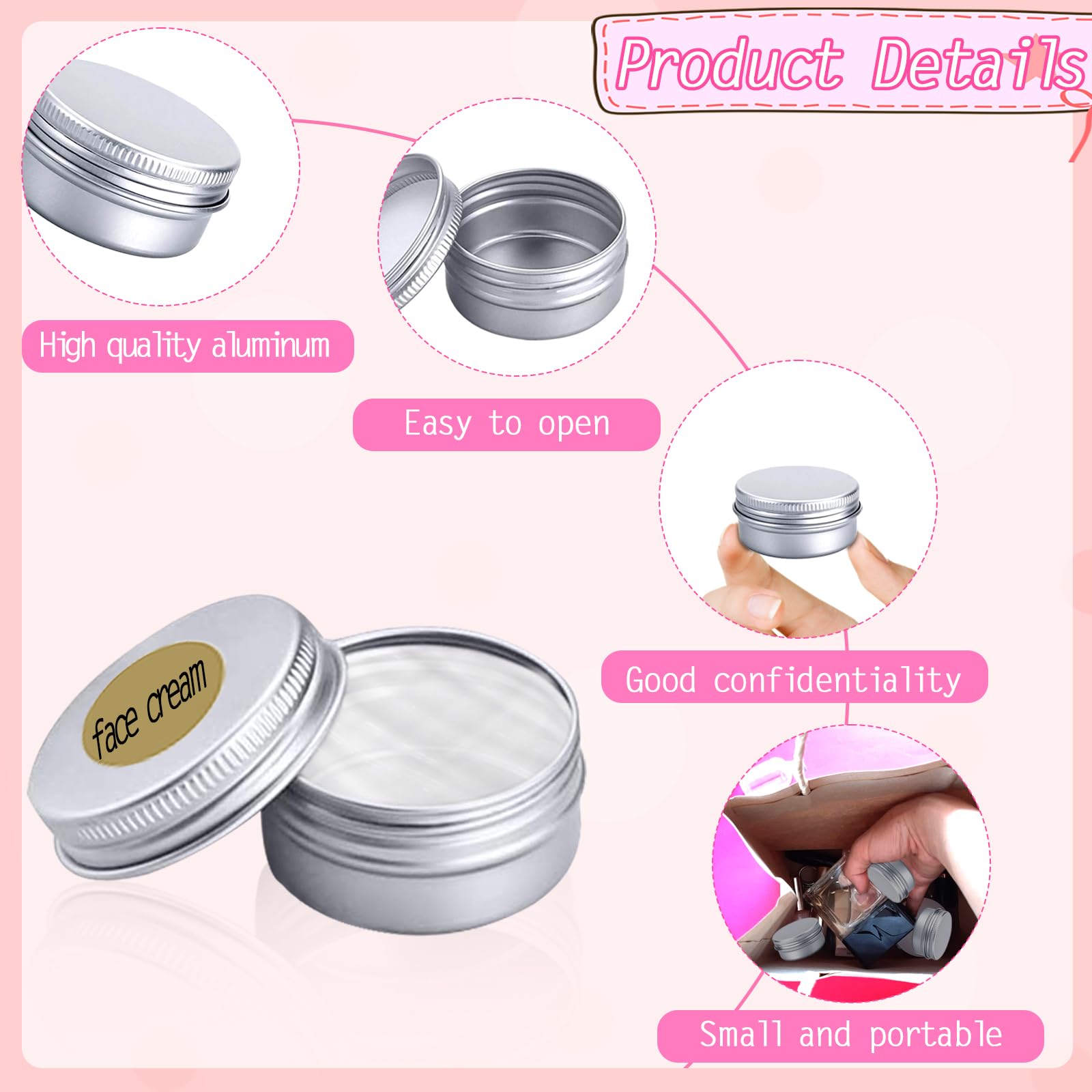 30 Barattolini In Alluminio Da 15ml - Con Etichette E Spatoline, Ideali Per Creme, Cosmetici, Campionature - Foto 6