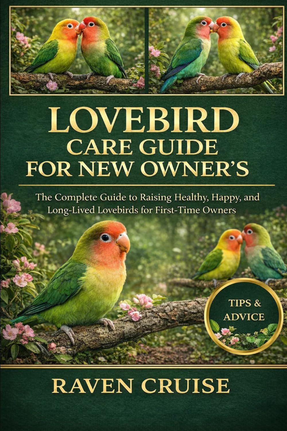 LOVEBIRD CARE GUIDE FOR NEW OWNER'S: The Complete Guide to Raising Healthy, Happy, and Long-Lived Lovebirds for First-Time Owners.