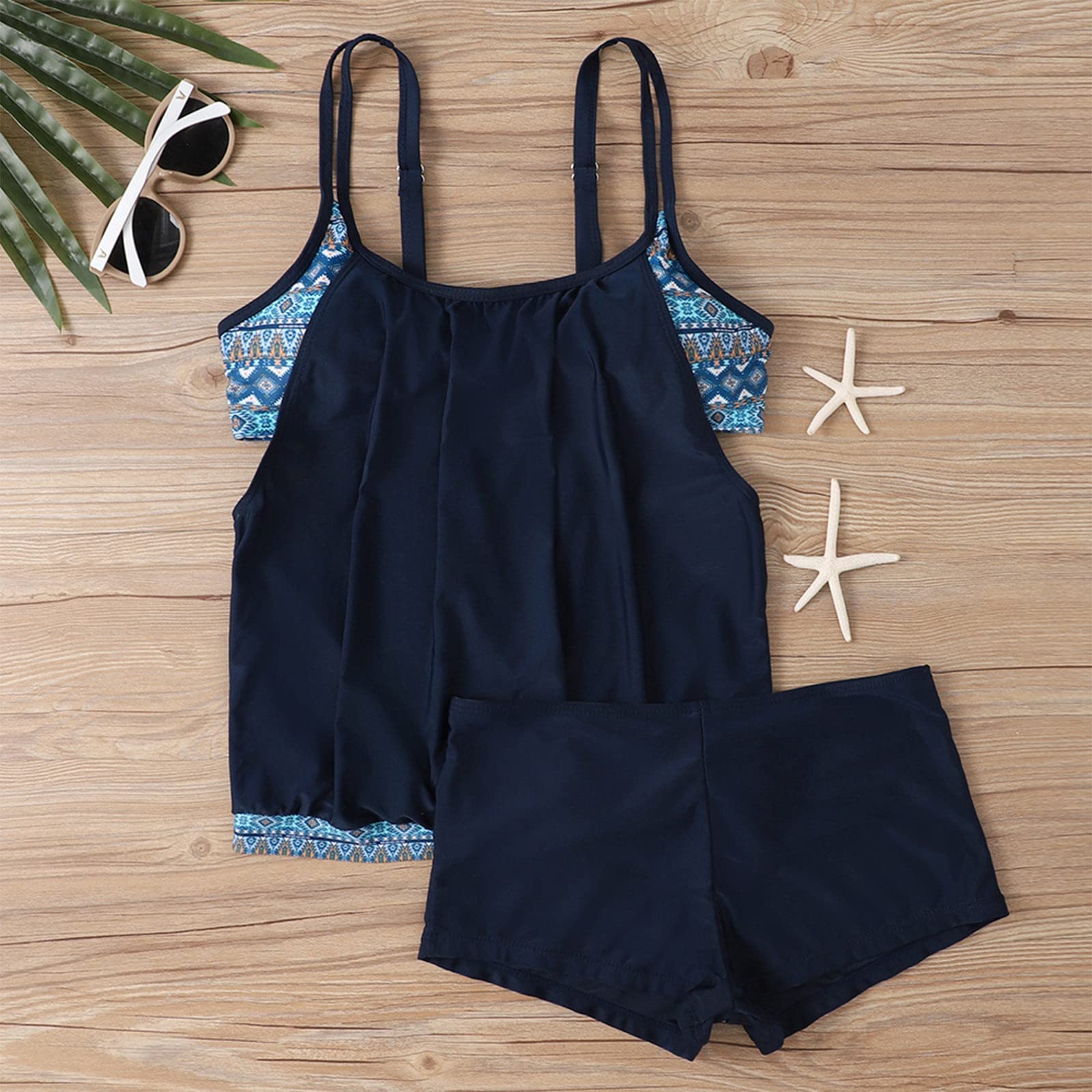 Tankinis Mujer Tallas Grandes Traje De Baño 2 Piezas Deportivo Sexy Verano Swimwear
